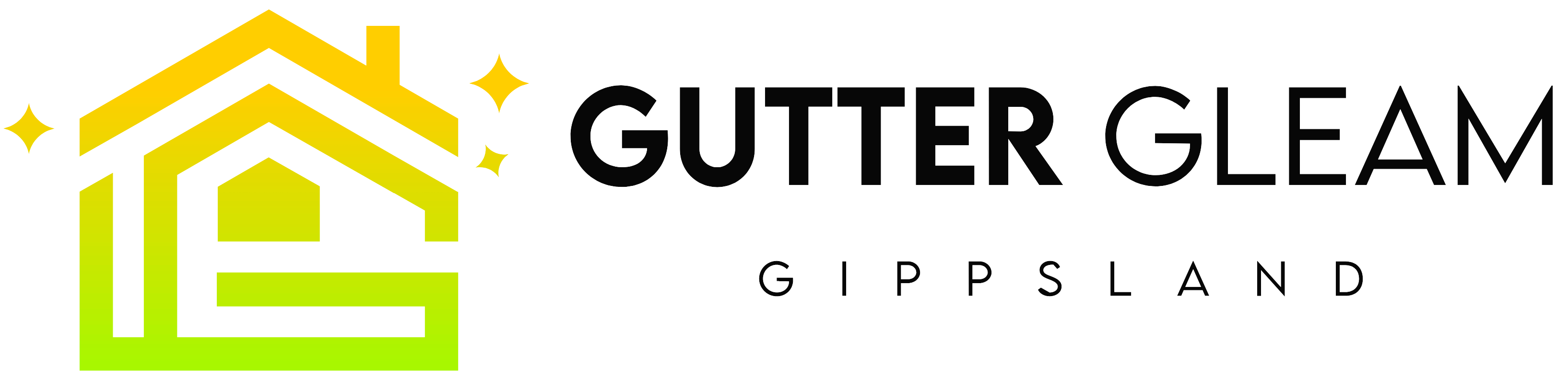 Gutter Gleam Gippsland horizontal logo transparent background