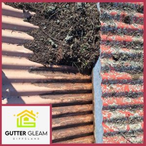 Gutter Gleam vacuum cleaning gutters in Tyers